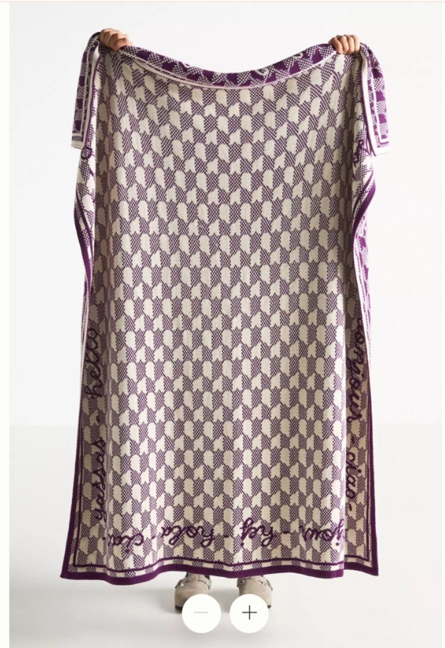 Anthropologie Violette Cotton Knit Throw Blanket (5" x 6")